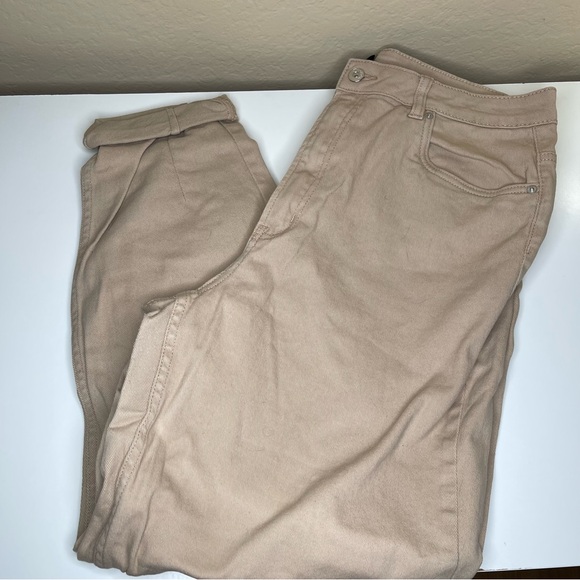 H&M Mom Loose Fit Twill Pants|Beige,size 12| - Picture 3 of 9